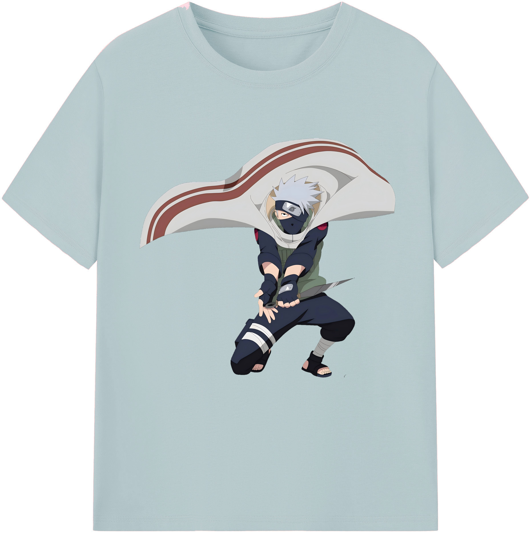 NARUTO -ナルト- はたけ カカシ Hatake Kakashi 綿100％半袖Tシャツ（フロントプリント）
